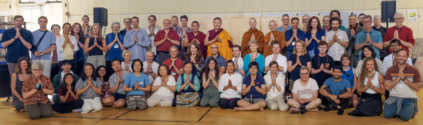 The Sangha gathering on Saturday to hear the teachings of Yangten Rinpoche