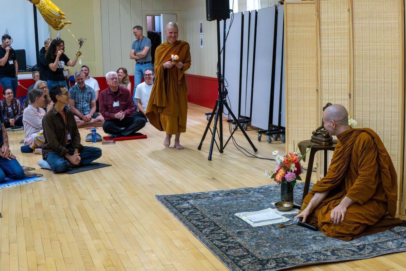 We wish Ajahn Kovilo a (surprise!) happy birthday - part 1