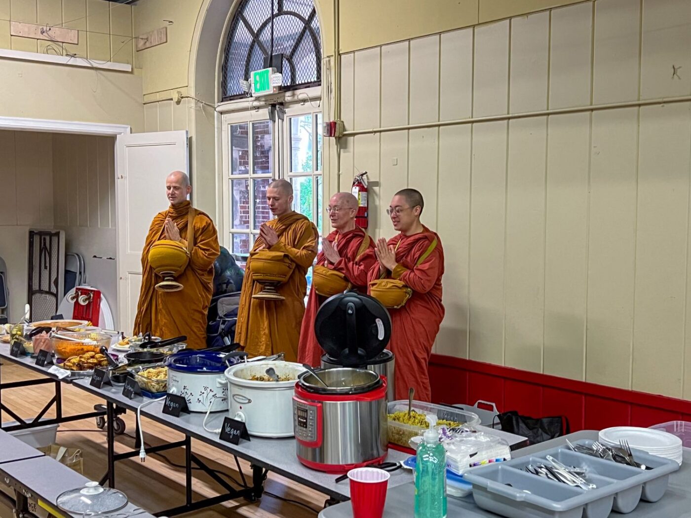 The Ajahns & Ayyas chanting at Skinner Auditorium