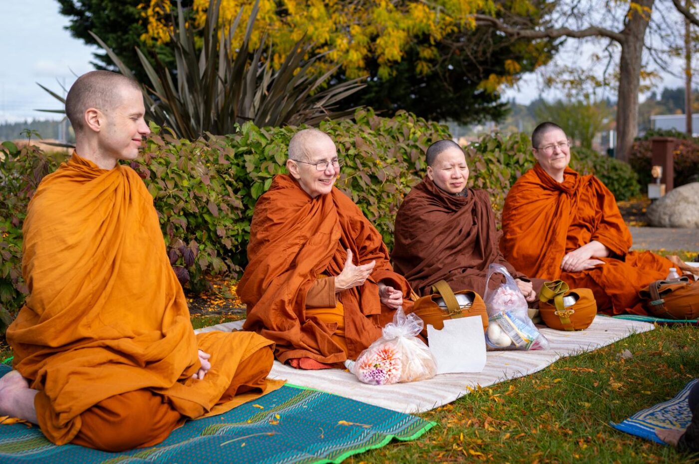 Monastics at alms in Olympia, WA